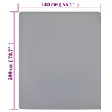 vidaXL Draps-housses Jersey 2 pcs Blanc 160x200 cm Coton