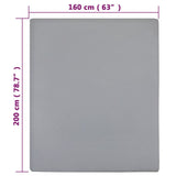 vidaXL Draps-housses Jersey 2 pcs Blanc 160x200 cm Coton