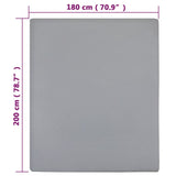 vidaXL Draps-housses Jersey 2 pcs Blanc 160x200 cm Coton