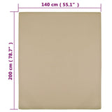 vidaXL Draps-housses Jersey 2 pcs Blanc 160x200 cm Coton