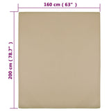 vidaXL Draps-housses Jersey 2 pcs Blanc 160x200 cm Coton