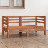vidaXL Canapé à 2 places de jardin Marron miel Bois de pin solide (plusieurs options disponibles)