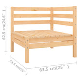 vidaXL Salon de jardin 8 pcs Blanc Bois de pin massif