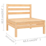 vidaXL Salon de jardin 8 pcs Blanc Bois de pin massif