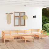vidaXL Salon de jardin 8 pcs Blanc Bois de pin massif