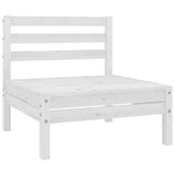 vidaXL Salon de jardin 8 pcs Blanc Bois de pin massif