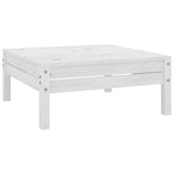 vidaXL Salon de jardin 8 pcs Blanc Bois de pin massif