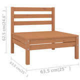 vidaXL Salon de jardin 8 pcs Blanc Bois de pin massif