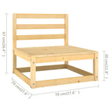 vidaXL Salon de jardin 5 pcs avec coussins Bois de pin massif