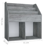 vidaXL Porte-revue pour enfants Gris et chêne sonoma Bois d’ingénierie