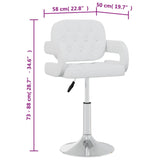vidaXL Chaises à manger pivotantes lot de 2 noir similicuir