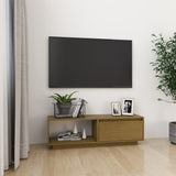 vidaXL Meuble TV Marron miel 110x30x33,5 cm Bois de pin massif (plusieurs options disponibles)
