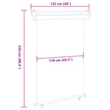 vidaXL Auvent latéral de balcon 175x250 cm Gris