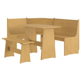 vidaXL Ensemble à manger REINE 3 pcs blanc bois de pin massif