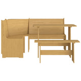 vidaXL Ensemble à manger REINE 3 pcs blanc bois de pin massif