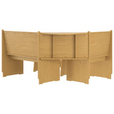 vidaXL Ensemble à manger REINE 3 pcs blanc bois de pin massif