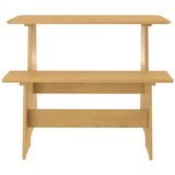 vidaXL Ensemble à manger REINE 3 pcs blanc bois de pin massif