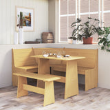 vidaXL Ensemble à manger REINE 3 pcs blanc bois de pin massif