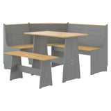 vidaXL Ensemble à manger REINE 3 pcs blanc bois de pin massif