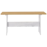 vidaXL Ensemble à manger REINE 3 pcs blanc bois de pin massif