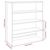 vidaXL Dessus de buffet HAMAR Gris foncé 90x30x100 cm Bois de pin