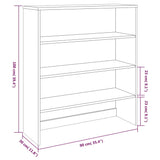 vidaXL Dessus de buffet HAMAR Gris foncé 90x30x100 cm Bois de pin