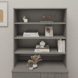 vidaXL Dessus de buffet HAMAR Gris foncé 90x30x100 cm Bois de pin