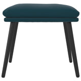 vidaXL Repose-pied Bleu 45x29,5x35 cm Velours