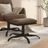 vidaXL Repose-pied Marron 60x60x36 cm Tissu et similicuir