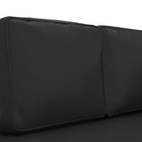 vidaXL Chaise longue avec coussins et traversin crème similicuir