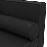 vidaXL Chaise longue avec coussins et traversin crème similicuir