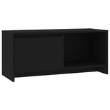 vidaXL Meuble TV Noir 90x35x40 cm Bois d'ingénierie