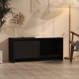 vidaXL Meuble TV Noir 90x35x40 cm Bois d'ingénierie