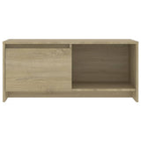 vidaXL Meuble TV Noir 90x35x40 cm Bois d'ingénierie