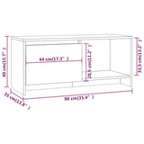 vidaXL Meuble TV Noir 90x35x40 cm Bois d'ingénierie
