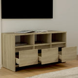 vidaXL Meuble TV Sonoma gris 102x37,5x52,5 cm Bois d'ingénierie
