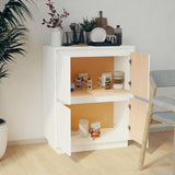 vidaXL Buffet Blanc 60x34x75 cm Bois massif de pin