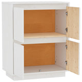 vidaXL Buffet Blanc 60x34x75 cm Bois massif de pin