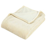 vidaXL Couverture crème 150x200 cm polyester