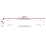 vidaXL Dessus de table Ø90x2,5 cm Bois de pin massif