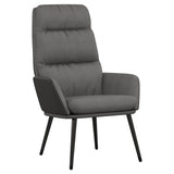 vidaXL Chaise de relaxation avec tabouret Gris clair Tissu similicuir