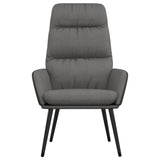 vidaXL Chaise de relaxation avec tabouret Gris clair Tissu similicuir