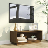vidaXL Meuble TV Marron miel 90x35x35 cm Bois de pin massif