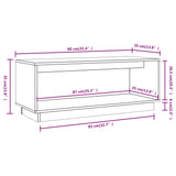 vidaXL Meuble TV Marron miel 90x35x35 cm Bois de pin massif