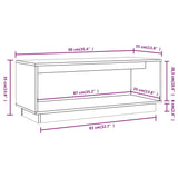vidaXL Meuble TV Marron miel 90x35x35 cm Bois de pin massif