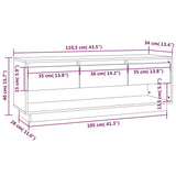 vidaXL Meuble TV Marron miel 110,5x34x40 cm Bois de pin massif