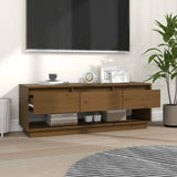 vidaXL Meuble TV Marron miel 110,5x34x40 cm Bois de pin massif
