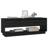vidaXL Meuble TV Marron miel 110,5x34x40 cm Bois de pin massif