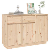 vidaXL Buffet blanc 110x34x75 cm bois massif de pin