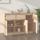 vidaXL Buffet blanc 110x34x75 cm bois massif de pin